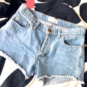 American Apparel cut off denim shorts